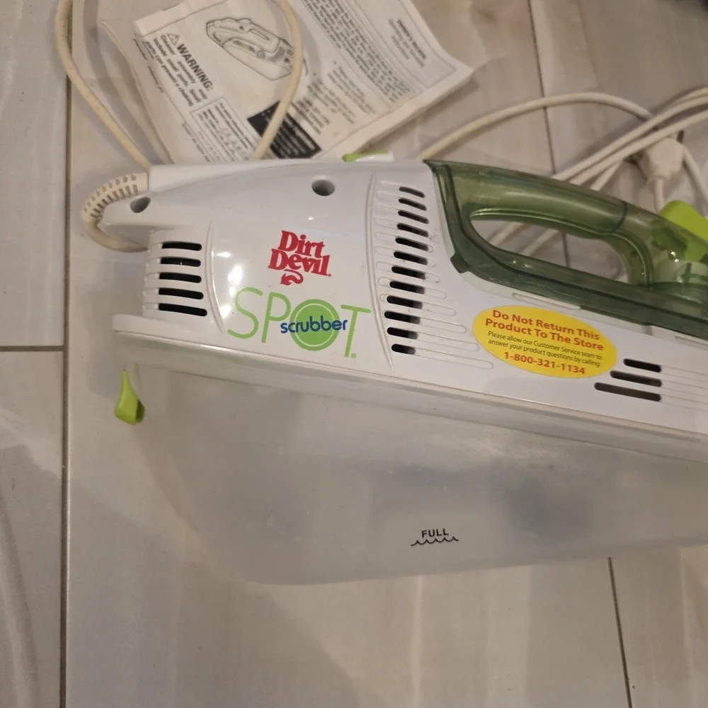 Dirt Devil Spot Scrubber Carpet Cleaner Green FD10005XB Tested WORKS Pre Treat